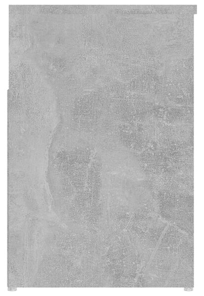 Betonszürke szerelt fa cipőtároló pad 80 x 30 x 45 cm