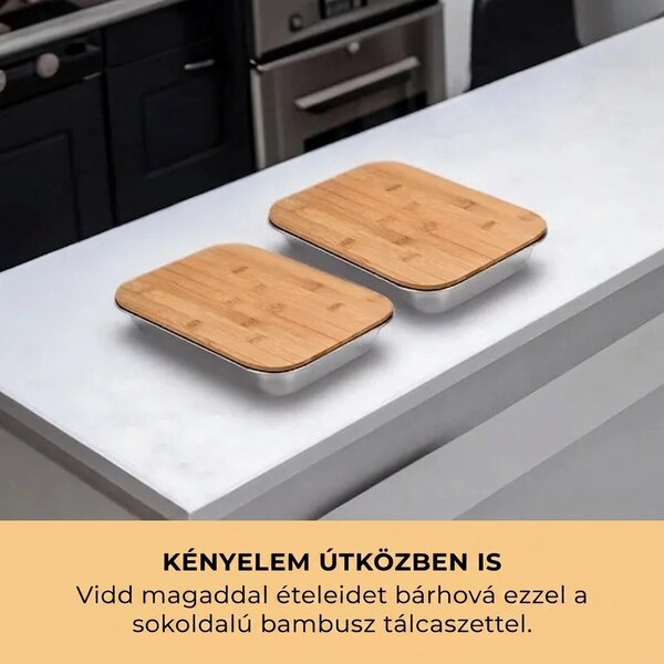 Chopstar™ Bambusz Vágódeszka Fiókokkal