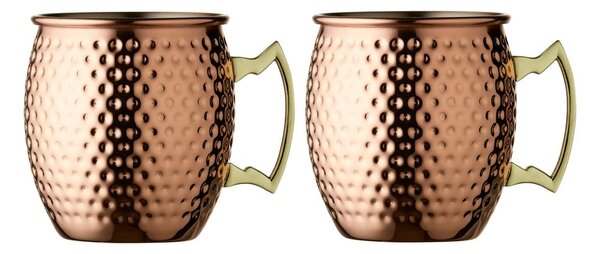 Rézszínű acél bögre szett 2 db-os 400 ml Moscow Mule – Lyngby Glas