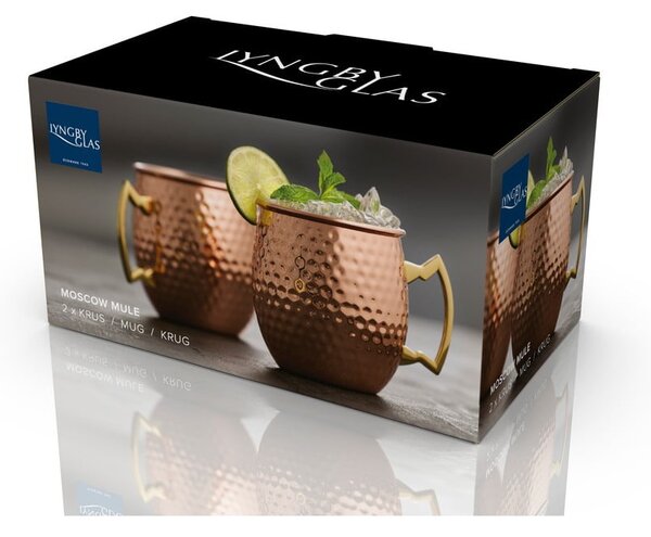 Rézszínű acél bögre szett 2 db-os 400 ml Moscow Mule – Lyngby Glas