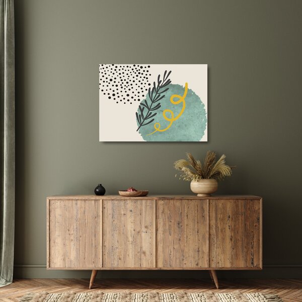 Üveg kép - Absztrakt lapok N⁰1 (70x50 cm)