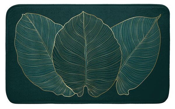 Sötétzöld fürdőszobai kilépő 45x75 cm Jade – douceur d'intérieur