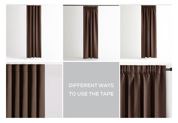 Barna dimout (részleges sötétítő) függöny 140x245 cm Kierra – Restilo