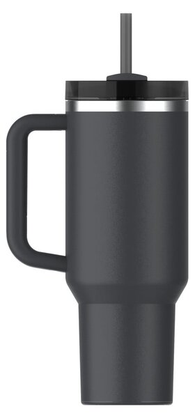 Fekete rozsdamentes acél termosz szívószállal 1,18 l Quencher H2.0 FlowState Tumbler Black – Stanley
