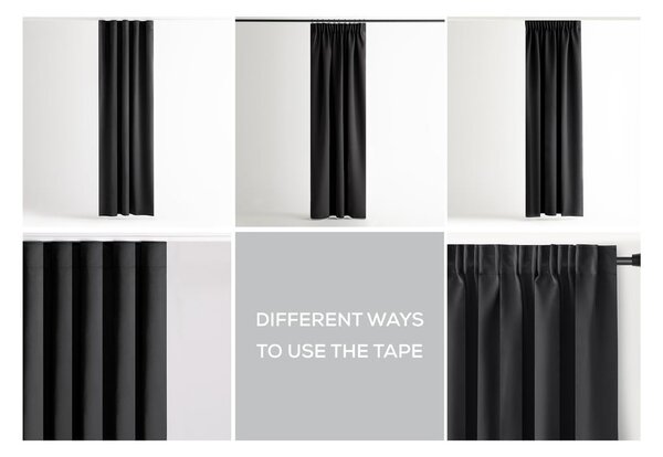 Fekete dimout (részleges sötétítő) függöny 140x245 cm Kierra – Restilo
