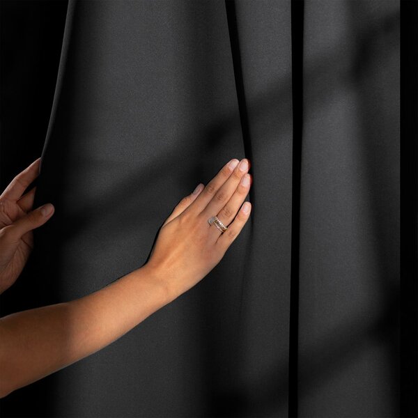 Fekete dimout (részleges sötétítő) függöny 140x245 cm Kierra – Restilo
