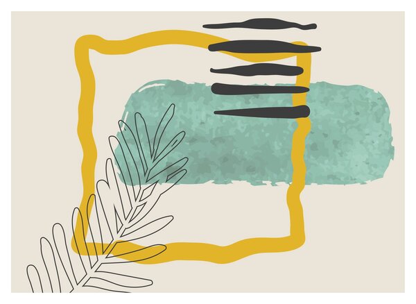 Kép - Absztrakt lapok N⁰2 (70x50 cm)
