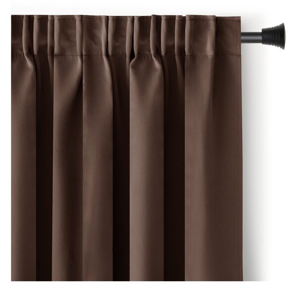 Barna dimout (részleges sötétítő) függöny 140x245 cm Kierra – Restilo