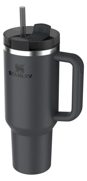 Fekete rozsdamentes acél termosz szívószállal 1,18 l Quencher H2.0 FlowState Tumbler Black – Stanley