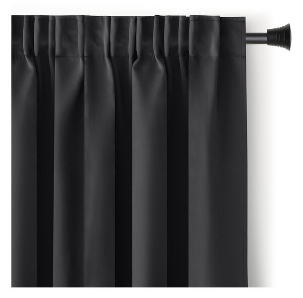 Fekete dimout (részleges sötétítő) függöny 140x245 cm Kierra – Restilo