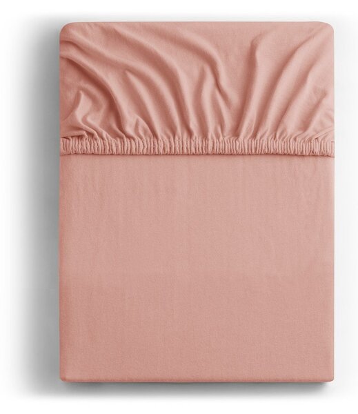 Barackszínű gumis jersey lepedő 240x220 cm Amber – Restilo