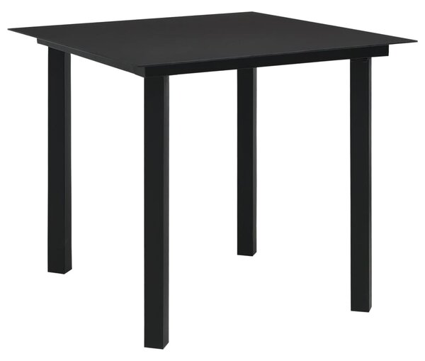 3 részes fekete PVC rattan kültéri étkezőgarnitúra