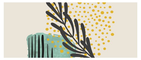 Kép - Absztrakt lapok N⁰3 (120x50 cm)