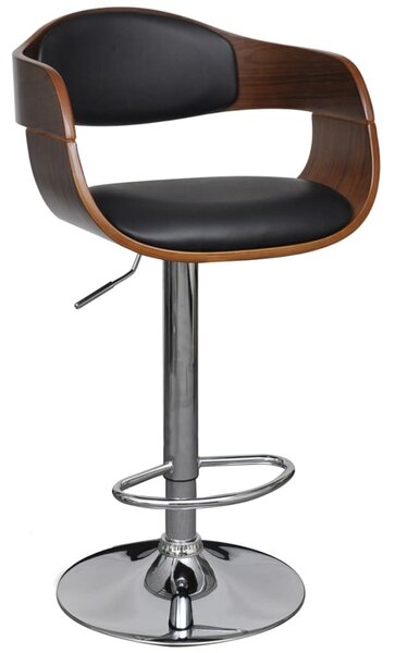 3052716 Bar Stools 2 pcs Black Bent Wood and Faux Leather (2x241053)