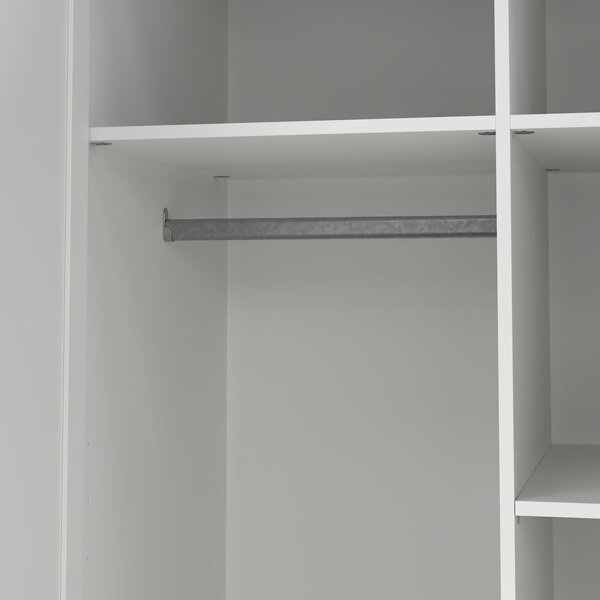 Fehér ruhásszekrény 99x200x62 cm Billund – Tvilum