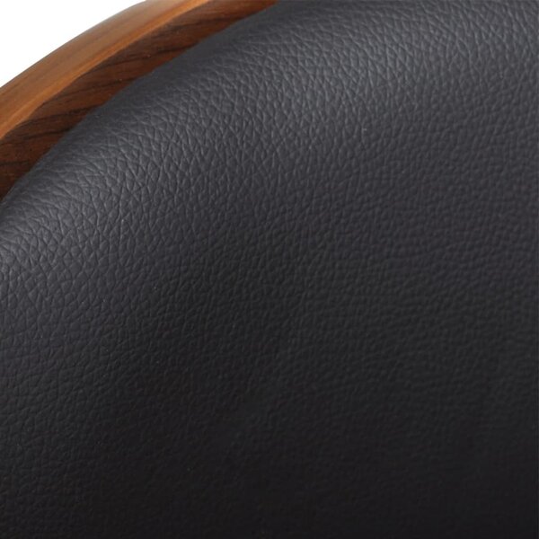3052716 Bar Stools 2 pcs Black Bent Wood and Faux Leather (2x241053)
