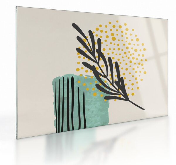 Üveg kép - Absztrakt lapok N⁰3 (70x50 cm)