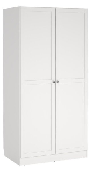 Fehér ruhásszekrény 99x200x62 cm Billund – Tvilum