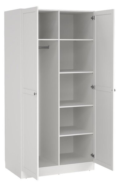 Fehér ruhásszekrény 99x200x62 cm Billund – Tvilum