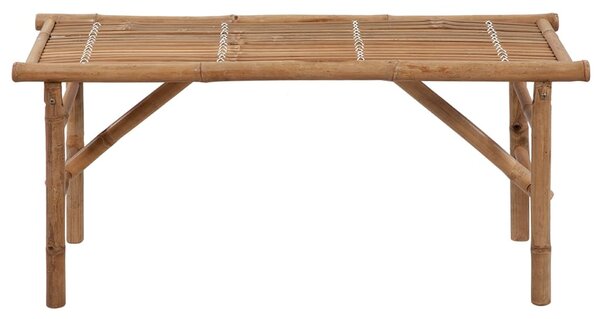 Összecsukható bambusz kerti pad párnával 118 cm