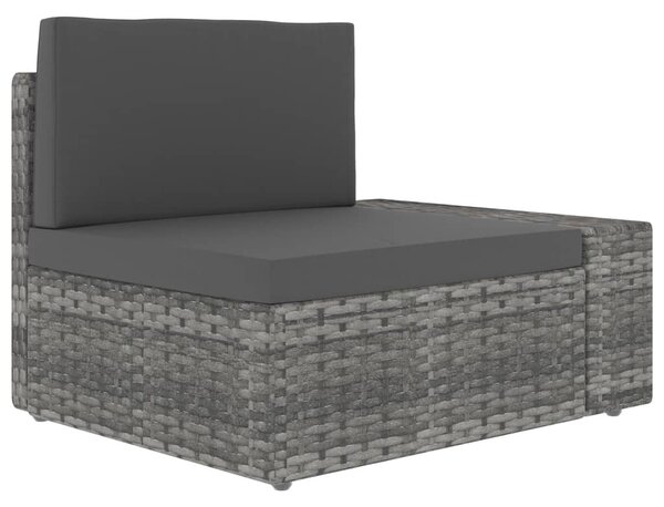 10 részes szürke polyrattan kerti ülőgarnitúra
