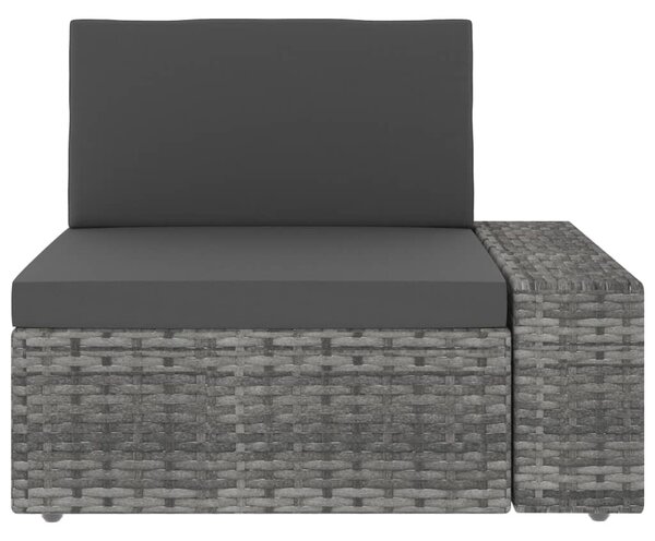 10 részes szürke polyrattan kerti ülőgarnitúra