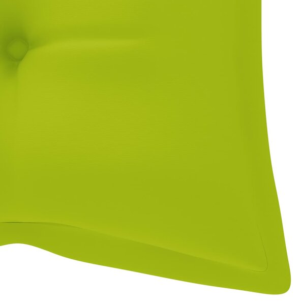 Összecsukható bambusz kerti pad párnával 118 cm