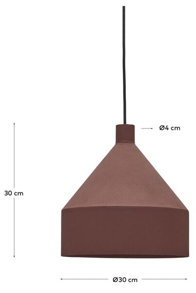 Terrakotta színű függőlámpa fém búrával ø 30 cm Peralta – Kave Home