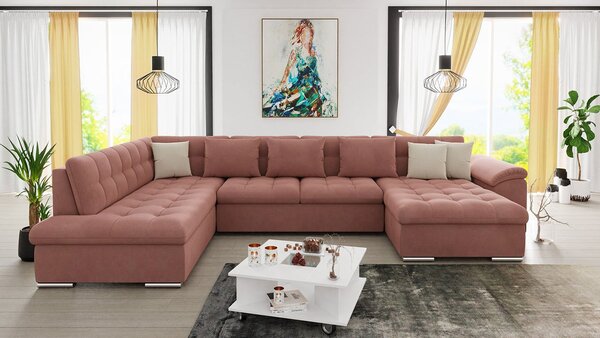 Sarokkanapé Talina alvási funkcióval (Pravá U) (Uttario Velvet 2955 + Uttario Velvet 2955 + Uttario Velvet 2979)