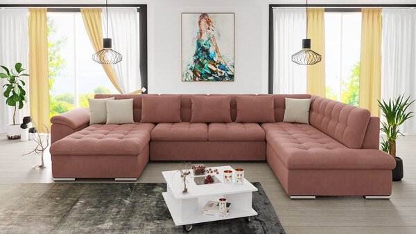 Sarokkanapé Talina alvási funkcióval (Bal U) (Uttario Velvet 2955 + Uttario Velvet 2955 + Uttario Velvet 2979)