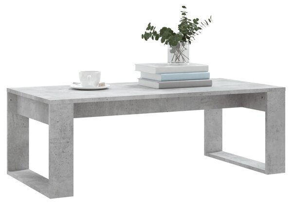 Betonszürke szerelt fa dohányzóasztal 102x50x35 cm