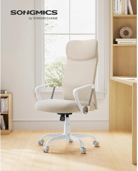 SONGMICS irodai szék, ergonomikus szék cappuccino bézs színben