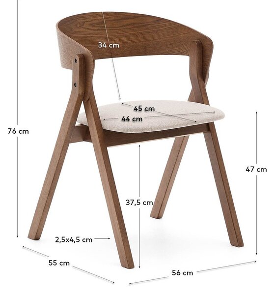 Barna étkezőszék Godia – Kave Home