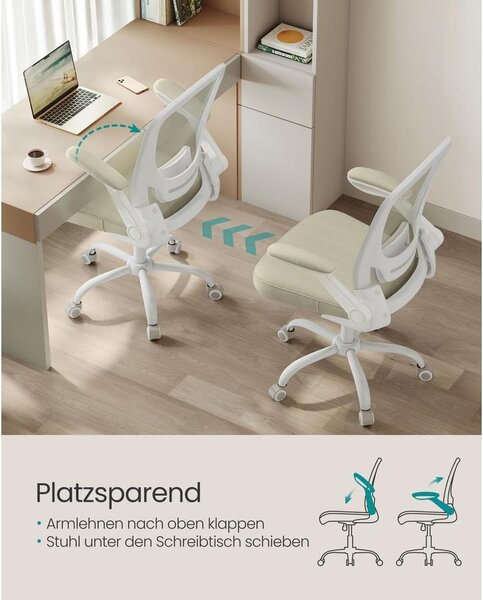 SONGMICS Ergonomikus irodai szék zabpehely-bézs színben