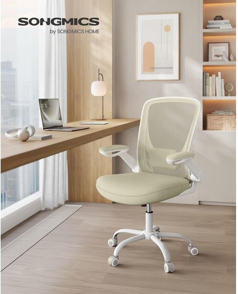 SONGMICS Ergonomikus irodai szék zabpehely-bézs színben