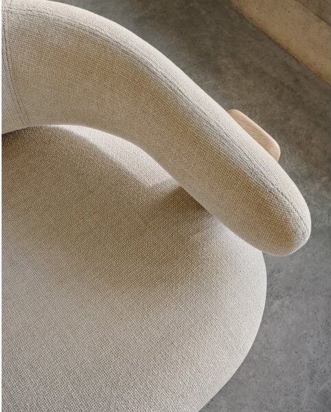 Bézs zsenília fotel Granite – Kave Home