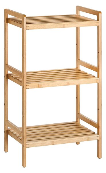 3 Szintes bambusz tárolópolc, 45 × 31,5 × 80 cm, natúr