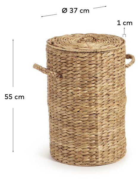 Natúr színű vízijácint szennyeskosár Yessira – Kave Home