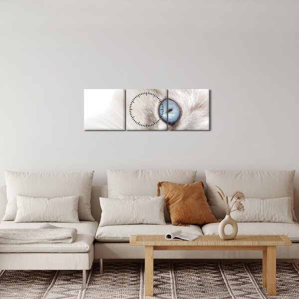 Kép - Kék szemű macska (órával) (90x30 cm)