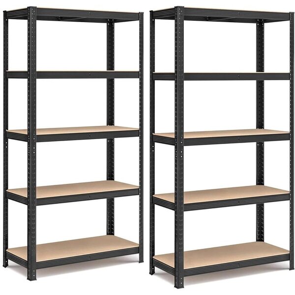 SONGMICS acél polcrendszer 2 db-os, 180x90x40 cm, fekete