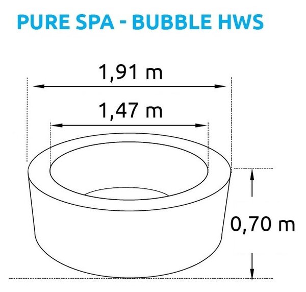 Marimex Pure Spa Bubble HWS felfújható pezsgőfürdő