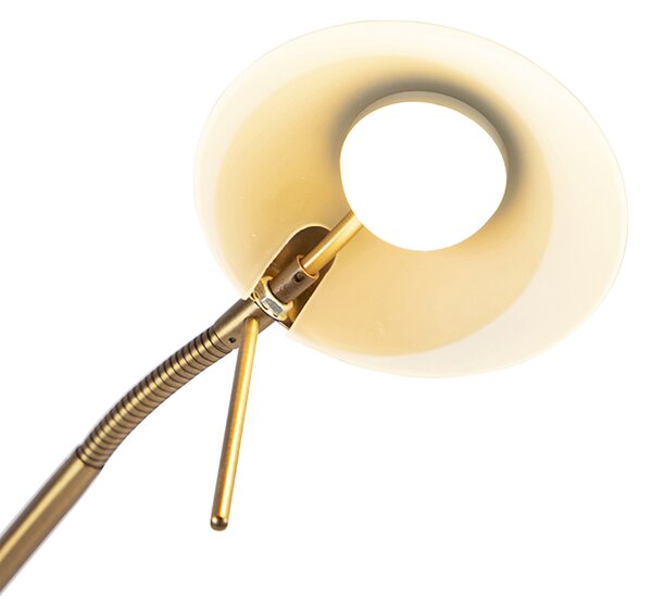 Modern állólámpa bronz, LED-del és dimmerrel - Lexus