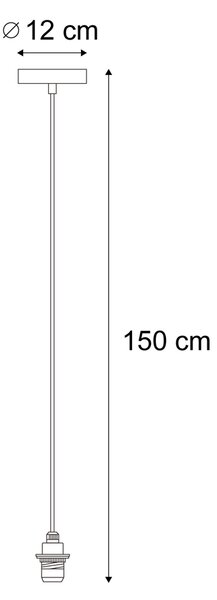 Kültéri függőlámpa fekete IP44 - Cava