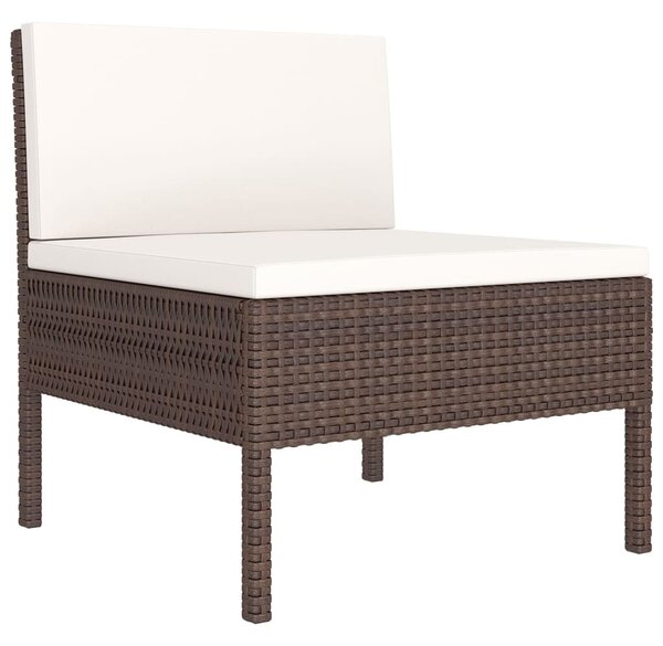8 részes barna polyrattan kerti ülőgarnitúra párnákkal