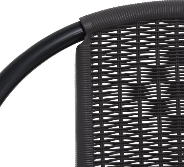 4 db műanyag rattan és acél kerti étkezőszék 110 kg