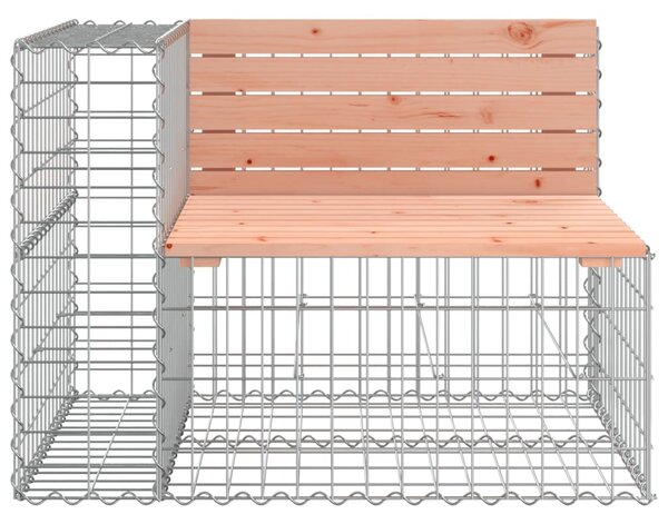 Tömör duglászfenyő gabion kerti pad 184x71x65,5 cm