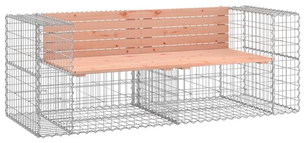 Tömör duglászfenyő gabion kerti pad 184x71x65,5 cm