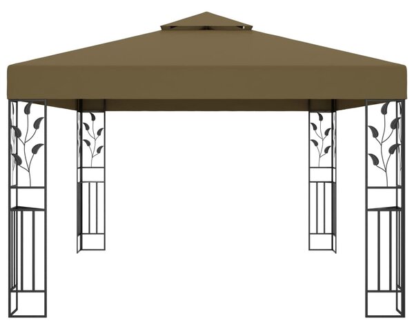 Tópszínű dupla tetős pavilon 3 x 4 m 180 g/m²