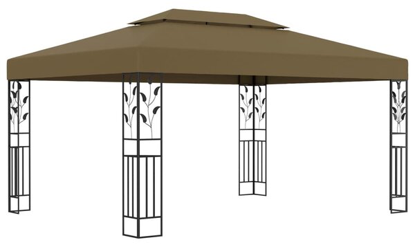 Tópszínű dupla tetős pavilon 3 x 4 m 180 g/m²