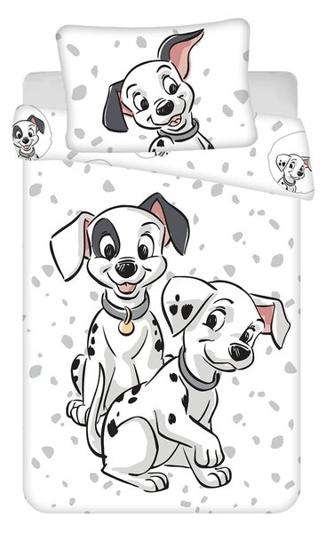 Fehér pamut gyerek ágyneműhuzat babaágyhoz 100x135 cm 101 Dalmatians – Jerry Fabrics